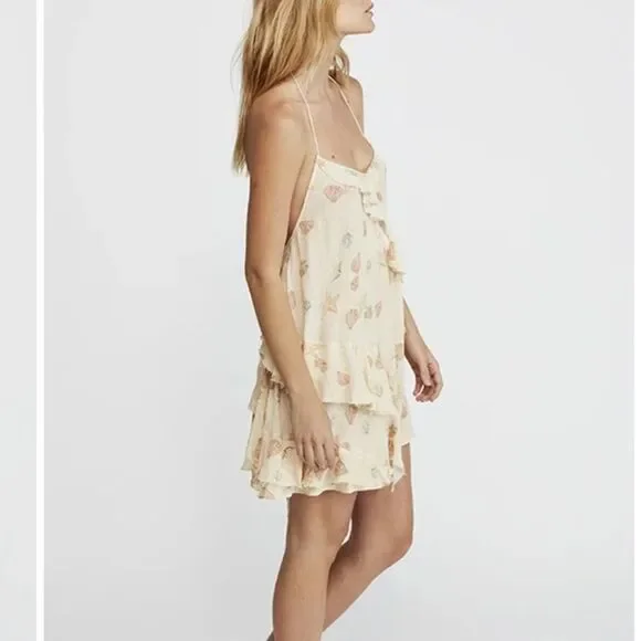 NWT Free People Sunlit Printed Mini Dress - Picture 4 of 7